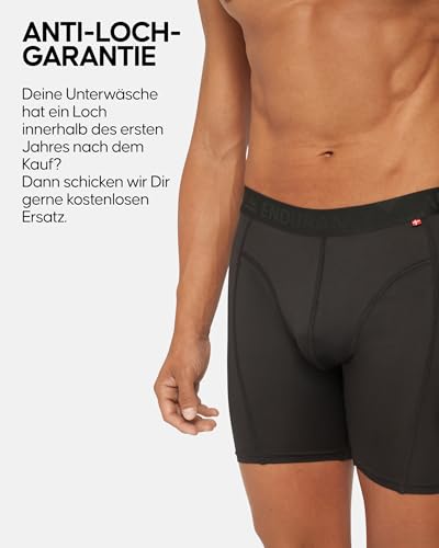 DANISH ENDURANCE 6er Pack Sport Boxershorts Herren, Mit regulärem oder langem Bein, Schwarz 6er Pack - Extra Lang, XL