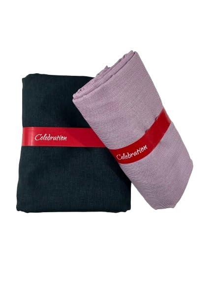 Men's Combo Poly Cotton Shirt and Trouser Unstitched Fabric Set -Gift Pack (Multicolour_Free Size) 51-image-27