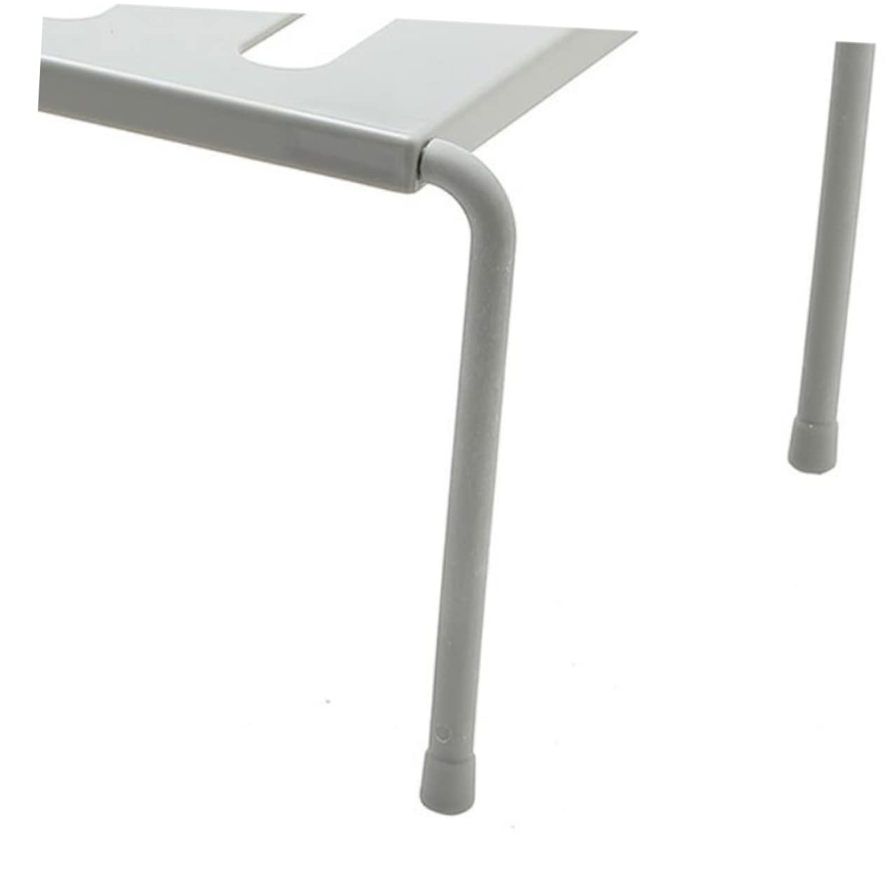 Vaguelly 2pezzi Scaffale Portaoggetti Da Cucina in Plastica Ripiano Strati Per Pentole Scaffale Bianco e Grigio Per Cucina Ufficio e Ristorante