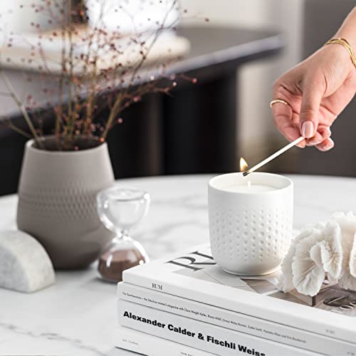Villeroy & Boch – Manufacture Duftkerze Weiß, Kerze, Deko, Wohnaccessoires, Premium Porzellan, Wachs (Packung mit 2)