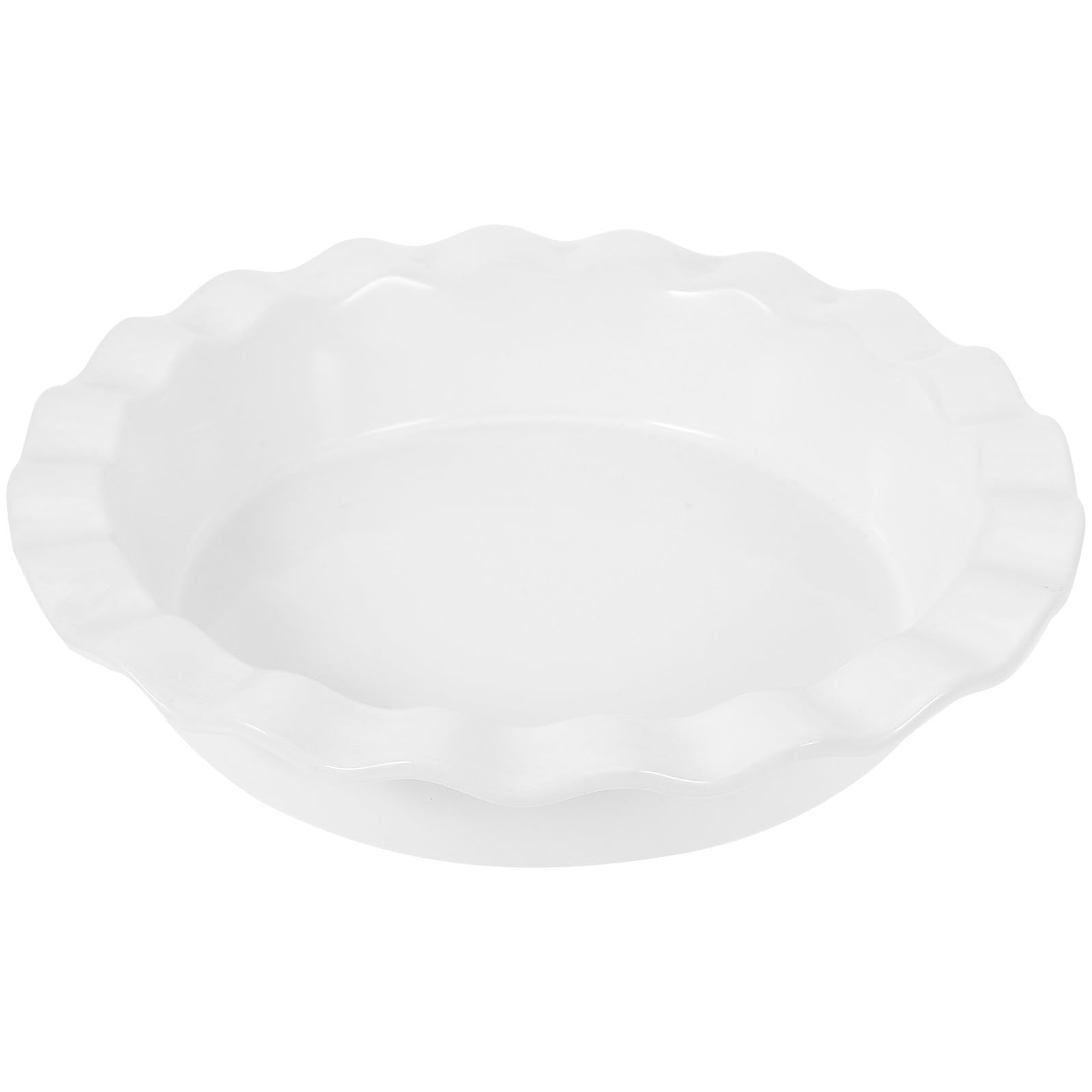 Teglia per Pizza Rotonda in Ceramica Bianca, 1 Pezzo