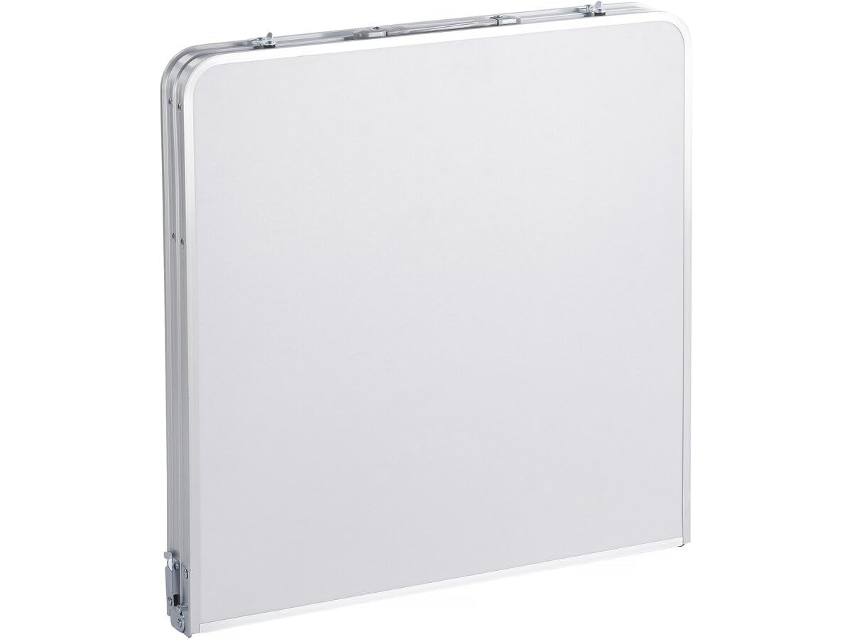 Habitat et Jardin Set di Tavolo da Campeggio e 4 sgabelli Pieghevoli - 125 x 60 cm - Bianco