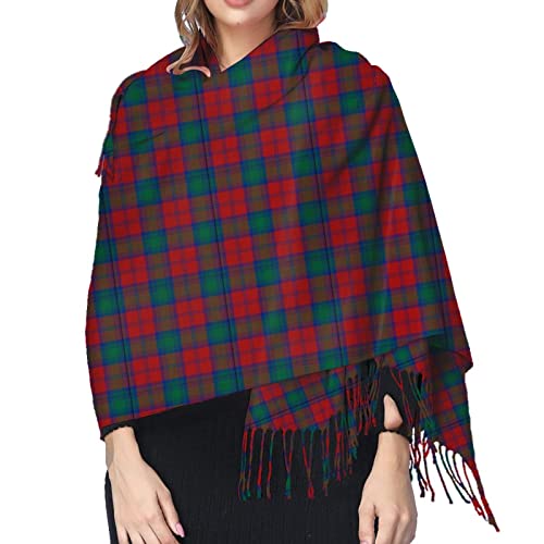 Women Blanket Scarf Long Shawl Clan Macdonald Tartan Cashmere Feel Shawl Wrap Winter Warm Scarf 77x27inch3