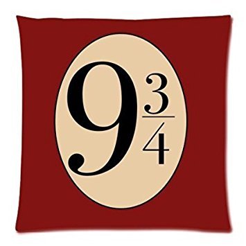 Harry Potter Hogwarts 9 And 3 4 Station Fonts Custom Decorative Pillows Pillowcases Pillow Bedding Bedroom Design Throw Pillow Case Cover 20X30 Inchs Two Sides Cartoon Movie Series