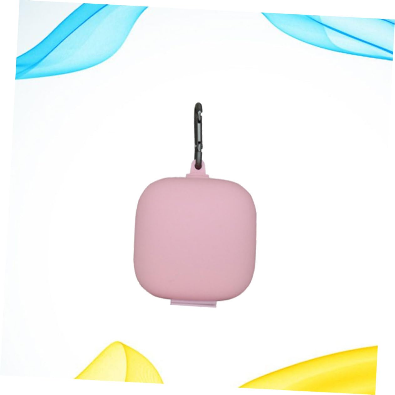 DOITOOL 3piezas Caja De Protección para Auriculares Inalámbricos Funda De Silicona y Hebilla Metálica Compatible Pro Color Rosa