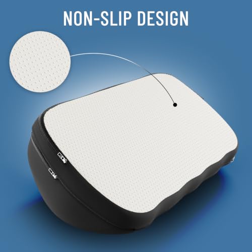 Image of Everlasting Comfort Adjustable Cloud Foot Rest for Under Desk at Work with Pressure Point Nodes - Comfortable Memory Foam Office Foot Stool & Desk Pillow, Gaming & Home Accessories