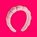 Conair Spa Makeup and Face Washing Headband, Pink Bubble Design, 1 Count, Ultra-Absorbent Microfiber Headband for Washing Face, Soft Terry Cloth, No-Squeeze, No-Pull Band Gentle on Hair and Head