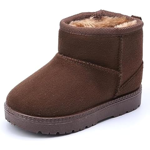 MK MATT KEELY Winter Boots Boys Girls Soft Warm Shoes Toddler Snow Boots Brown 6.5 Toddler Cover