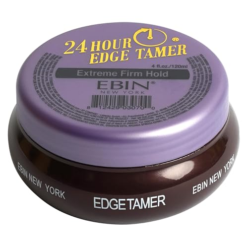 Image of EBIN NEW YORK 24 Hour Edge Tamer Extreme Firm Hold 4.0Fl Oz Strong Edge Control Gel, No Flaking, Sleek Smooth Finish, Long Lasting, Argan & Castor Oil