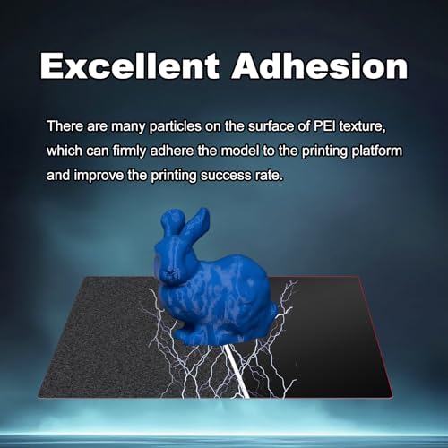 Image of 220x220mm Black Build Plate for Artillery Genius /Pro /Anet A8 /Anet A6, Double Sided Textured PEI+Smooth PEI Flexible Spring Steel Platform Heated Printing Bed for 3D Printer