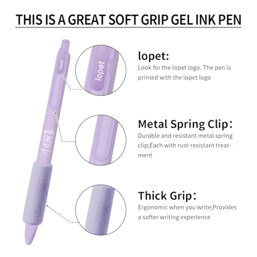 8 bolígrafos de gel retráctiles con tinta negra 0.5mm miniatura 2
