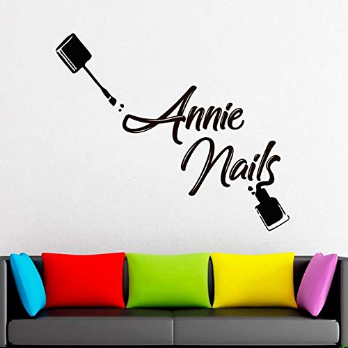 Preisvergleich Produktbild JXND Personalisierte Nagelstudio Wandaufkleber Nagel Pediküre Pediküre Fensteraufkleber Nagelstange Nagellack Aufkleber Schönheitssalon Spa Wandaufkleber 75x63cm