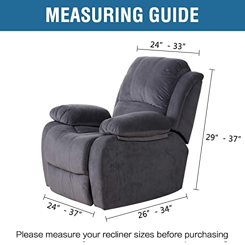 Image of H.VERSAILTEX Super Stretch Recliner Cover Recliner Couch Covers Recliner Chair Cover Form Fitted Non Slip Reclining Slipcovers for Standard Large Recliner, Soft Thick (1 Pack, Island Fossi)