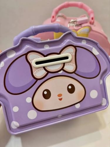 Image of Sajani Cute Cartoon Creative Portable Piggy Bank, Money Saving Box with Combination Lock, Mini Coin Bank Gifts for Boys and Girls, Best Return Gifts for Kids (Pack of 1) (Bowknot)