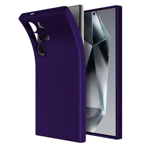 Image of Back Cover for Samsung Galaxy S24 Ultra 5G | Full Camera Protection | Premium Liquid Silicon Case | Flexible Bumper Case for Samsung Galaxy S24 Ultra 5G (Dark Purple)