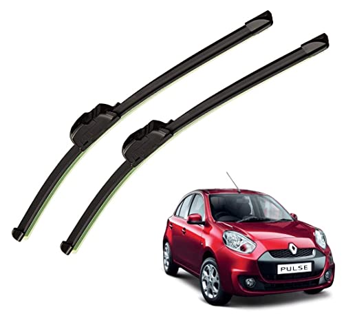 Image of Auto Hub Car Wiper Blades Compatibility With Renault Pulse - Set of 2 Pcs (D-21,P-14)