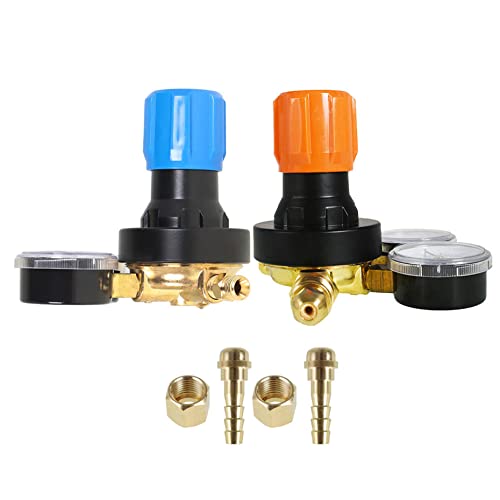 Kimllier Cga 540 Oxygen Regulators And Cga 510 Propane Propylene Regulators For Welding Gas Gauge #TOP2