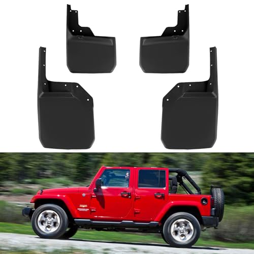Image of Front Rear Mud Flaps Splash Guards for Jeep Wrangler JK JKU 2007-2018