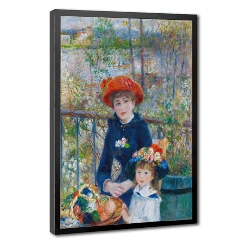 Impression sur toile Les deux sœurs Renoir cadre 51x76 cm