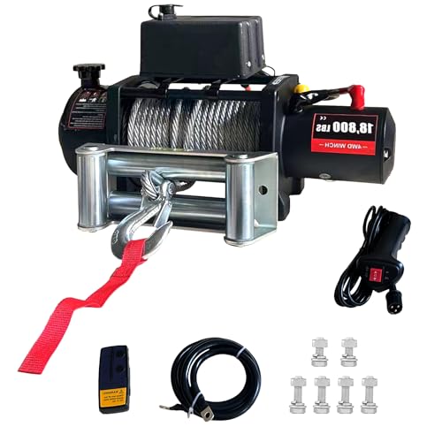 Winche Eléctrico Heavy Duty 13800lbs 12V 6.5HP Motor IP67 miniatura 1