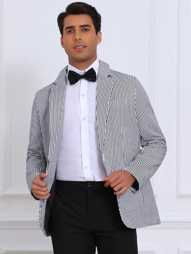 Lars Amadeus Stripes Blazer for Men's Single Breasted Sport Coat Business Striped Suit Jacket2
