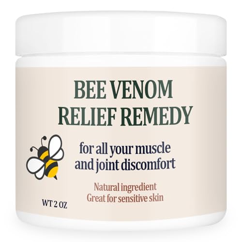 Natural Organic Bee Venom Muscle & Joint Cream, Extra Effective Muscle & Joint Care, for Neck, Hand, Feet, Knee, Muscles, Shoulder, Wrist, Elbow, Ankle, Foot Aches, Arnica, Vitamin B6