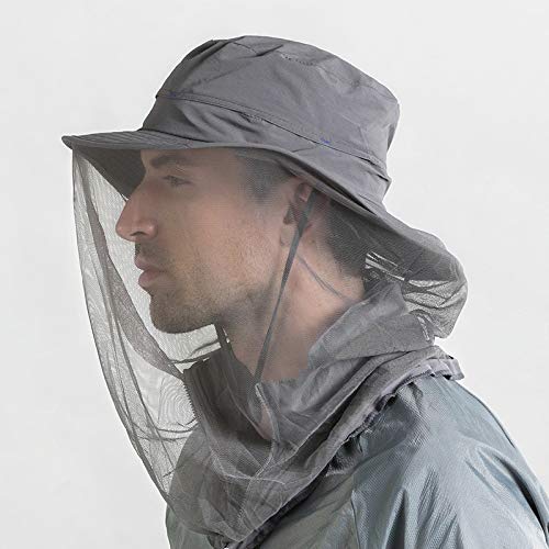 Hunterbee Dark Gray Beekeeper Polycotton Round hat with Veil/Beekeeping Protection mask Helmet