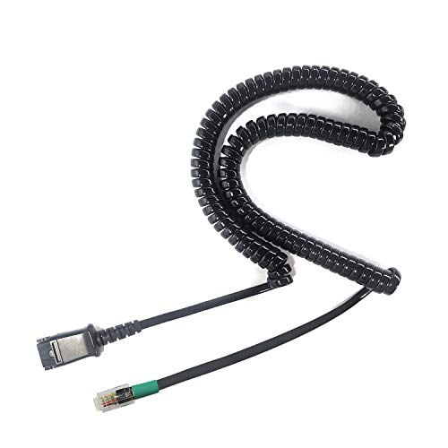 Image of IPD U10P-S Bottom Adapter Cable with RJ09 Jack Compatible with Plantronics headsets for All Yealink,Snom,Panasonic & LG IP Phones