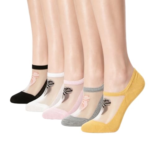 Image of Benefeet Sox Sheer No Show Socks Women Girls Cute Thin Mesh Low Cut Liner Socks for Loafers Boat Shoes
