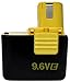 Panasonic EY9182B Ironman 9.6-Volt 1.7 Amp Hour NiCad Short Stem Pod Style Battery