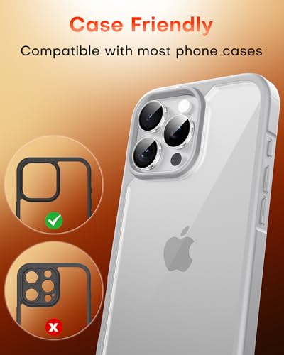 Image of TOCOL for iPhone 15 Pro Max Camera Lens Protector /iPhone 15 Pro Camera Lens Protector Tempered Glass HD Individual Scratch Resistant Cover Accessories Case Friendly 2 Pack(Clear)