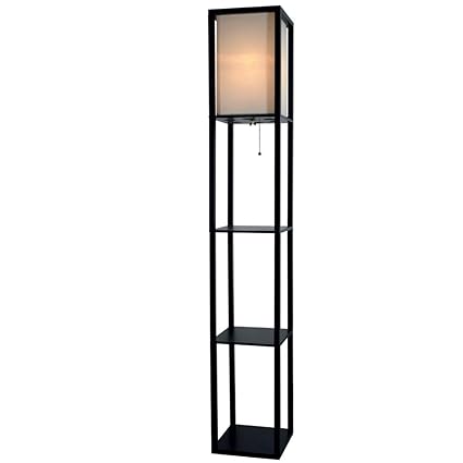 Floor Lamp with Shelves by Light Accents - Shelf Floor Lamp - 3 Shelf Lamp Standing Floor Lamp with Shelves 63