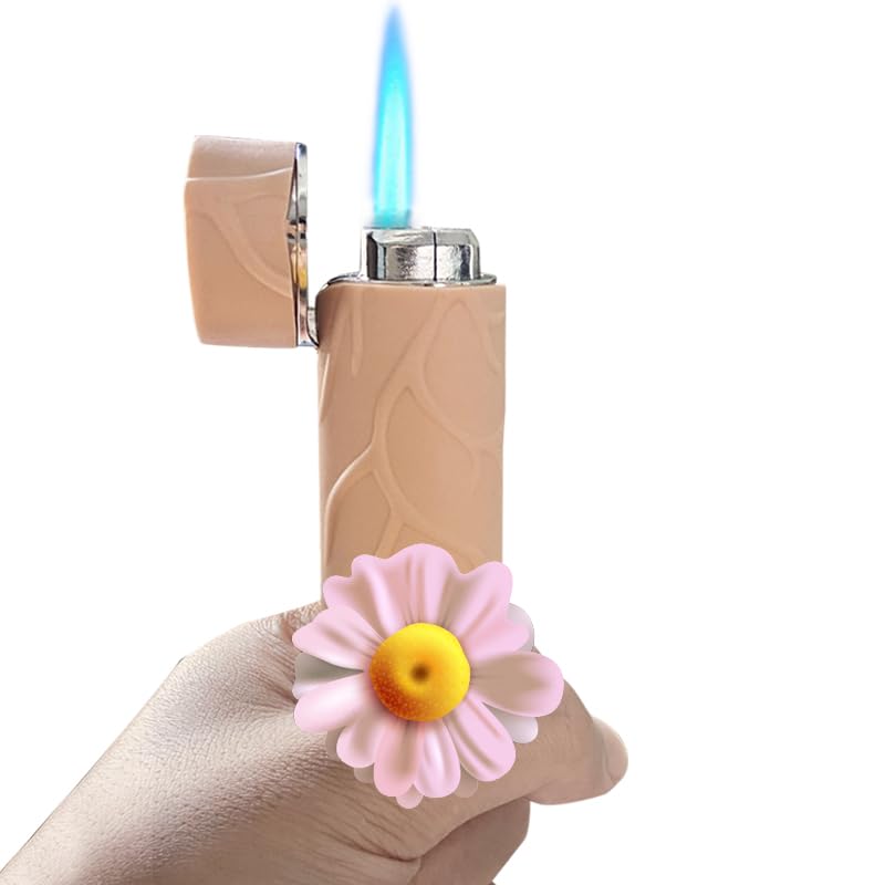 Encendedor portátil recargable de butano color marrón miniatura 1