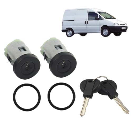 2 serrures de porte compatibles pour Expert, Scudo, 806, Jumpy, Xantia, Evasion, XM, Ulysse, Zeta (1989-2006) Barillets + double de cléss | 9170AY | 4162C9