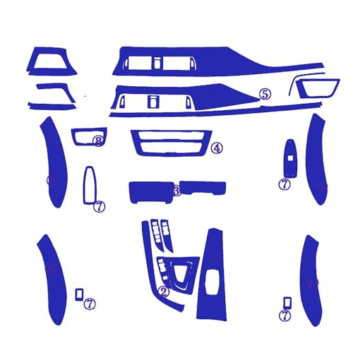 Kit d'habillage carbone 3D bleu haute finition BMW F30 F31