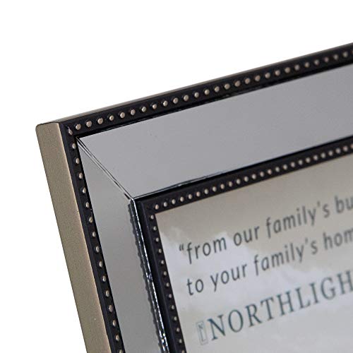 Northlight Glass Mirror Encased Photo Frame For 8" X 10" Photo, 12", Black And Silver #TOP3