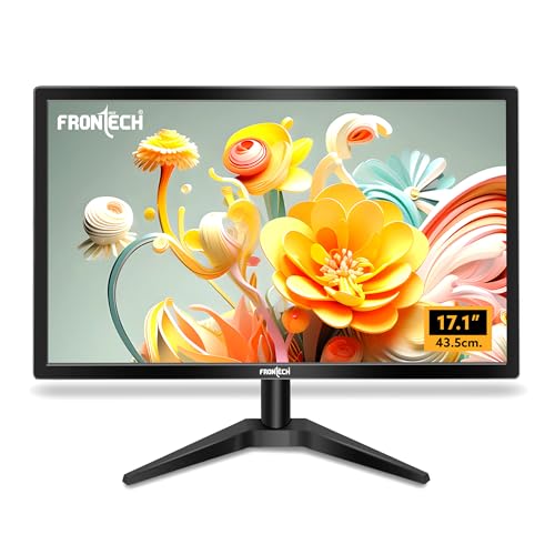 Image of FRONTECH 17.1 Inch HD LED Monitor | Refresh Rate 60 Hz,1440 x 900 Pixels | Wall Mountable Slim & Stylish Design with 16.7M Colors| HDMI & VGA Ports, Built-in Power Supply (MON-0066,Black)