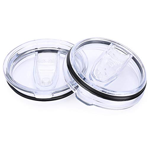 Pandaria 30oz Replacement Lids for 3.7inches Inner Diameter Tumblers, 2 Pack Spill-proof Splash Resistant Slider Lids for Travel Mugs