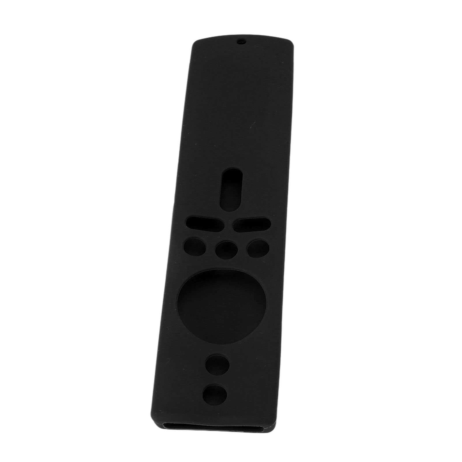 SIXRUN Funda de Silicona para Mi Box S Funda de Control Remoto de Silicona Suave con Agarre Antideslizante Recortes Precisos Cordón Lavable Ajuste para Usuarios de Mi Box S 4K TV Stick (Black)