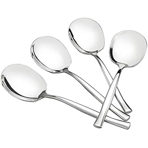 Idomy 8-Piece Stainless Steel Buffet Serving Spoons Cover