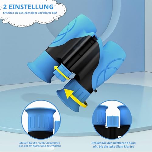 Kizplays® Fernglas für Kinder, 8x21 Ferngläser Klein Fernglas Klein für Erwachsene und Kinder HD Feldstecher Inklusive Vogelbeobachtung Wandern Sightseeing und Sport Geburtstag Spielzeug
