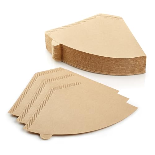 100 Count #4 Unbleached Paper Coffee Filters for Cuisinart, Ninja, BLACK+DECKER & other 8-12 Cup Coffee Makers - Perfect Paper Filter for Pour Over and Drip Coffee