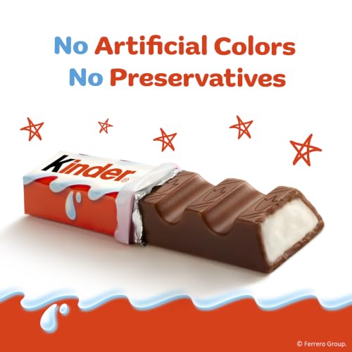 Kinder Chocolate, 18 Four Count Packs, Halloween Candy Chocolate, 1.8 oz | Chocolate candy individually wrapped, smooth chocolate candy bars with creamy milky filling for snacking or parties - image 9