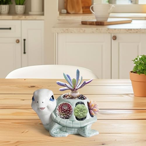 Figurine de en pot de fleurs au design creux : déco légère pour étagère - 5