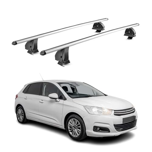 Barres de toit Citroen C4 II aluminium transversales avec antivol OMAC