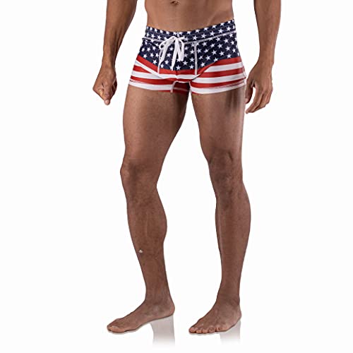 – Mens Swim Briefs Square Cut Sexy Mens Swimsuit Briefs with Pouch Swimwear Boxers for Men Mens Short Swim Trunks