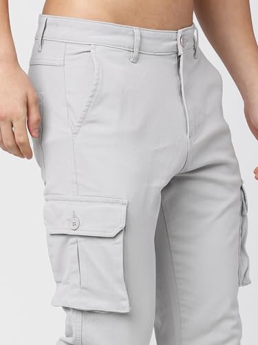 Image of Highlander Men's Tapered Fit Cargo Trousers| Stylish & Comfortable for Casual, Travel & Active Wear | Trouser for Men | Men Trousersn