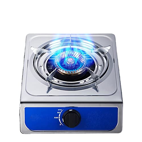 Aouoeeo Placa de Gas, Encimera de Gas, Cocina de Gas de 4-5 kW con Quemador, Cocina de Gas para una cocción Flexible y precisa en la Mesa, de Acero Inoxidable.