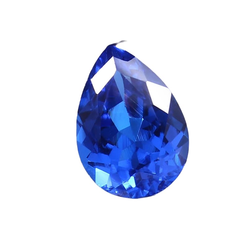 Saphir bleu naturel en poire 10x14 mm pour création de bijoux uniques
