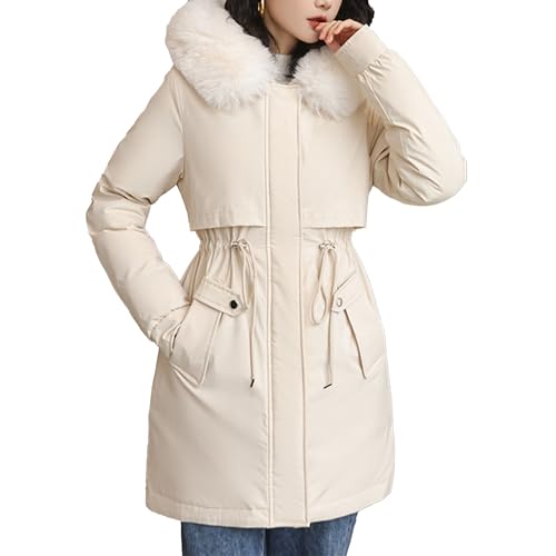 Manteau parka ample avec poche doudoune décontractée veste d'hiver femme